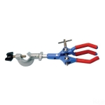 Retort Clamp with Bosshead, Rubber Jaws